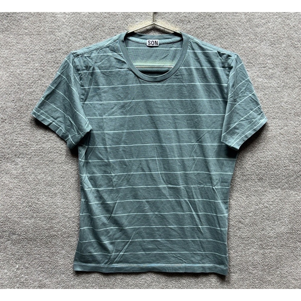 Son Of A Tailor T-Shirt Mens Small Green Supima Cotton Streetwear Tee Y2K EUC